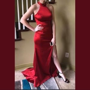(NOT MY PICTURE) Long Red Prom Dress